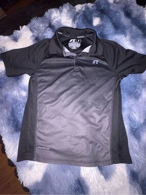 Russell Athletic Black Short-Sleeve Performance Polo